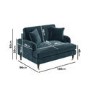 Blue Velvet Love Seat - Payton