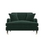 Dark Green Velvet Love Seat - Payton