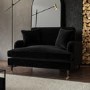 Black Velvet Love Seat - Payton