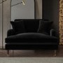 Black Velvet Love Seat - Payton