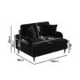 Black Velvet Love Seat - Payton