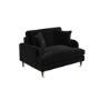 Black Velvet Love Seat - Payton