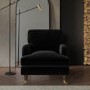 Black Velvet Armchair - Payton