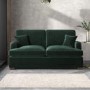 Dark Green Velvet Pull Out Sofa Bed - Seats 2 - Payton