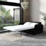 Black Velvet Pull Out Sofa Bed - Seats 2 - Payton