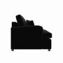 Black Velvet Pull Out Sofa Bed - Seats 2 - Payton