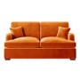 Orange Velvet Pull Out Sofa Bed - Seats 2 - Payton