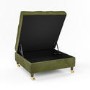 Large Olive Green Chesterfield Footstool with Storage - Payton