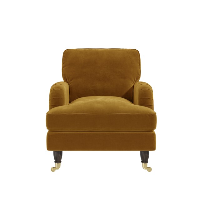 Mustard Velvet Armchair - Payton