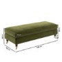 Olive Green Velvet Long Footstool - Payton