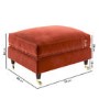 Burnt Orange Velvet Footstool - Payton