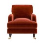 Burnt Orange Velvet Armchair - Payton