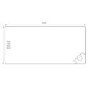 1500x800mm Non Slip White Acrylic Capped Stone Resin Rectangular Shower Tray  - Pearl