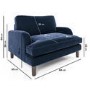 Pet Sofa Bed in Blue Velvet - Suitable for Dogs & Cats - Payton