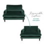 Pet Sofa Bed in Green Velvet - Suitable for Dogs & Cats -Payton