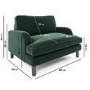 Pet Sofa Bed in Green Velvet - Suitable for Dogs & Cats -Payton