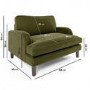 Pet Sofa Bed in Olive Green Velvet - Suitable for Dogs & Cats