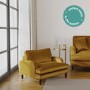 Pet Sofa Bed in Mustard Velvet - Suitable for Dogs & Cats