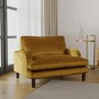 Pet Sofa Bed in Mustard Velvet - Suitable for Dogs & Cats