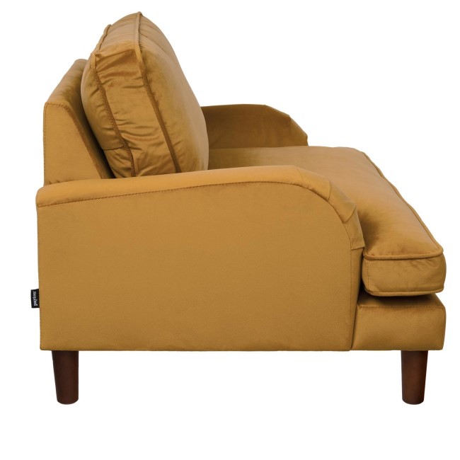 Pet Sofa Bed in Mustard Velvet - Suitable for Dogs & Cats