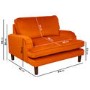 Pet Sofa Bed in Orange Velvet - Suitable for Dogs & Cats