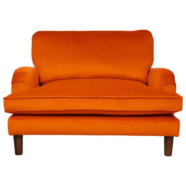 Pet Sofa Bed in Orange Velvet - Suitable for Dogs & Cats