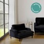 Pet Sofa Bed in Black Velvet - Suitable for Dogs & Cats