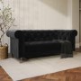 Dark Grey Velvet Chesterfield 3 Seater Sofa - Ophelia