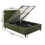 Olive Green Velvet Double Ottoman Bed with Legs - Pippa