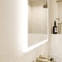 Square Heated Bathroom Mirror with Lights 600mm - Pisces