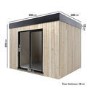 Insulated Wooden Garden Room - 2.5m x 3.4m  - Lusso