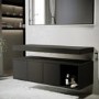 1200mm Black Wall Hung Countertop Shelves - Porto