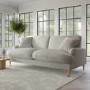 Beige Fabric 3 Seater Feather Filled Sofa - Payton Premium