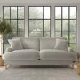 Beige Fabric 3 Seater Feather Filled Sofa - Payton Premium