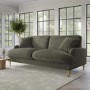 Green Fabric 3 Seater Feather Filled Sofa - Payton Premium