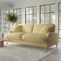 Yellow Fabric 3 Seater Feather Filled Sofa - Payton Premium