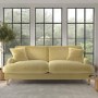 Yellow Fabric 3 Seater Feather Filled Sofa - Payton Premium