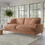 Rose Fabric 3 Seater Feather Filled Sofa - Payton Premium