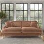 Rose Fabric 3 Seater Feather Filled Sofa - Payton Premium