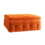 Large Orange Velvet Footstool with Storage - Payton