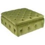 Large Olive Green Velvet Footstool with Storage - Payton