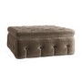 Large Beige Velvet Footstool with Storage - Payton