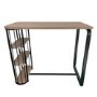 ONLY OPENED - Oak and Black Breakfast Bar Table with Storage - Seats 2 - Quinn