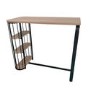 Oak and Black Breakfast Bar Table with Storage - Seats 2 - Quinn