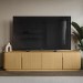 Large Curved Oak TV Stand with Storage - TV's up to 75" - Rae