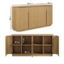 Large Curved Oak Sideboard with Storage - Rae