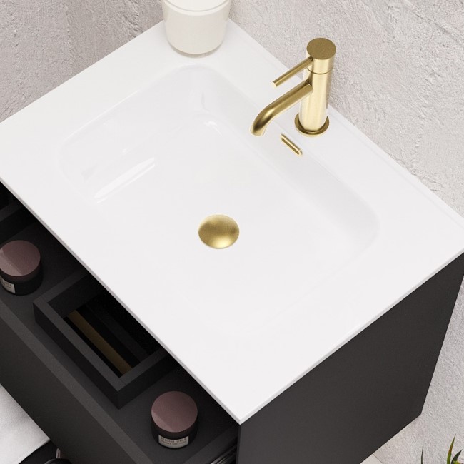 Brushed Brass Overflow Cover Suitable for Roxbi Arragon Sion Basins