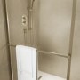 Walk In Shower 1000mm Brushed Brass Curved - Raya