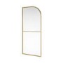 Walk In Shower 800mm Brushed Brass Curved - Raya