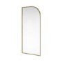 Walk In Shower 800mm Brushed Brass Curved - Raya